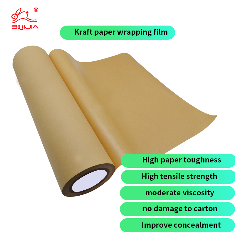 Película de envoltura de papel Kraft degradable, respetuosa con el medio ambiente, personalizada de fábrica