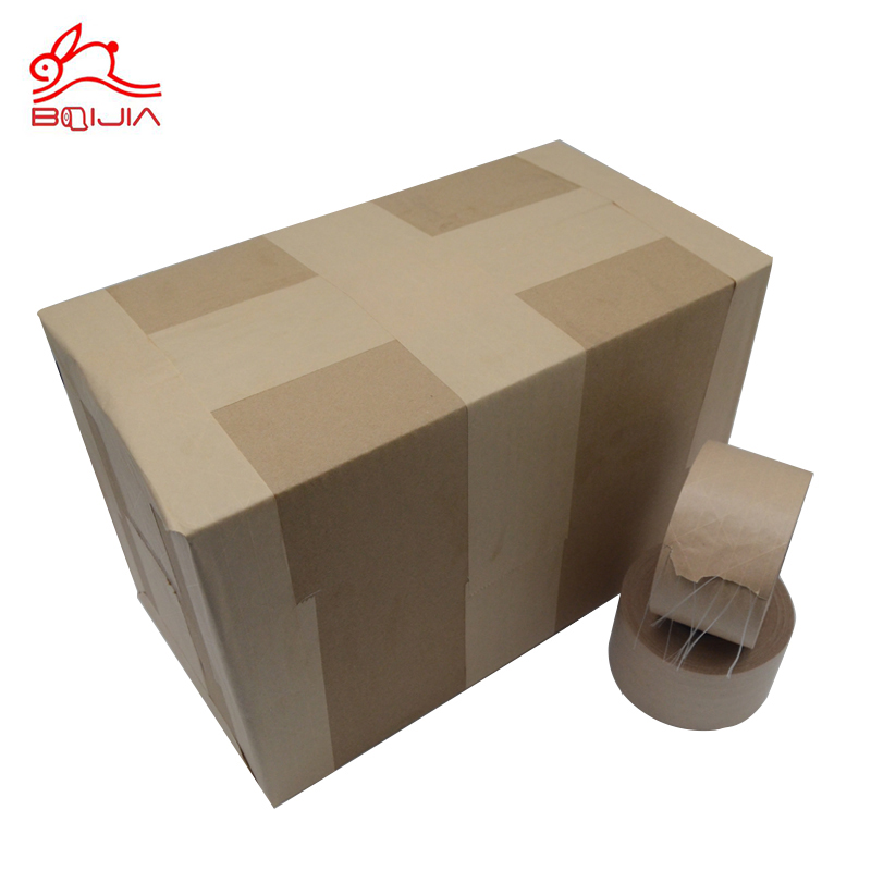 Factory Custom Eco-friendly Degradable Water Activated Kraft Paper Tape Printed Kraft Paper Tape