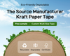 Cinta de papel Kraft impresa personalizada Proveedor ecológico en Filipinas